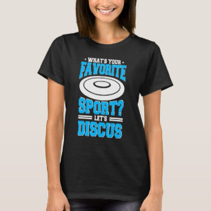 Discussieer favoriete sportspeler-diskette volgen t-shirt