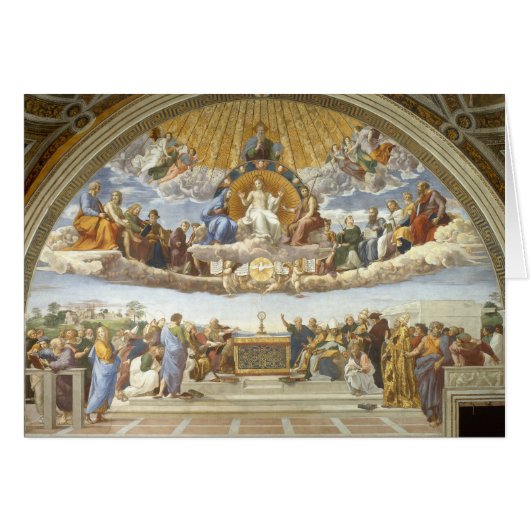 Discussion du Saint Sacrement, Raphael Sanzio (Devant horizontal)