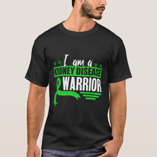 Disease Warrior Dialyse Nefritis Orgaandonor GRE T-shirt (Voorkant)