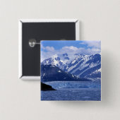 Disenchantment Bay en Hubbard Glacier, Vierkante Button 5,1 Cm (Voorkant /achterkant)