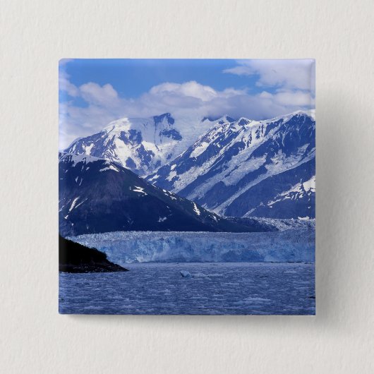 Disenchantment Bay en Hubbard Glacier, Vierkante Button 5,1 Cm (Voorkant)