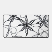 Diseño de flores abstractas en blanco y negro (Recto)