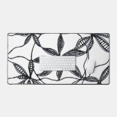 Diseño de flores abstractas en blanco y negro (Clavier et souris)