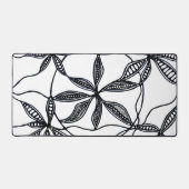 Diseño de flores abstractas en blanco y negro (Recto)