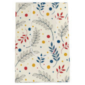 Diseño floral medium cadeauzakje (Achterkant)