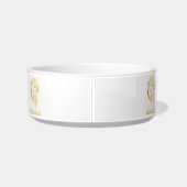 Diseño Premium de Golden Retriever en Dorado Voerbakje (Achterkant)