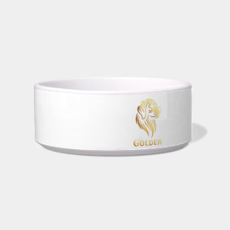 Diseño Premium de Golden Retriever en Dorado Voerbakje