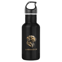 Diseño Premium de Labrador en Dorado Waterfles