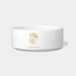 Diseño Premium de Labrador retriever en Dorado Voerbakje