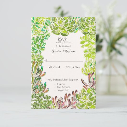 Disert Theme Weddenschap RSVP-reactiekaart Kaart (Staand voorkant)