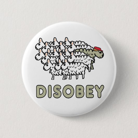 Disgehoorzaam Ronde Button 5,7 Cm (Voorkant)