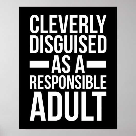 Disgusible Adult Funny Quote Poster (Voorkant)