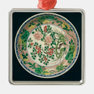Dish met famille verte decoratie