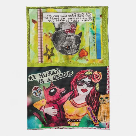 Dish towel-honden theedoek (Verticaal)