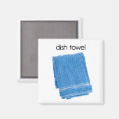 Dish Towel koelkast Magnet Magneet (Voorkant / Achterkant)