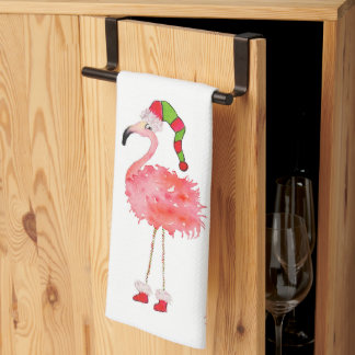 dish towel with flamingo theedoek