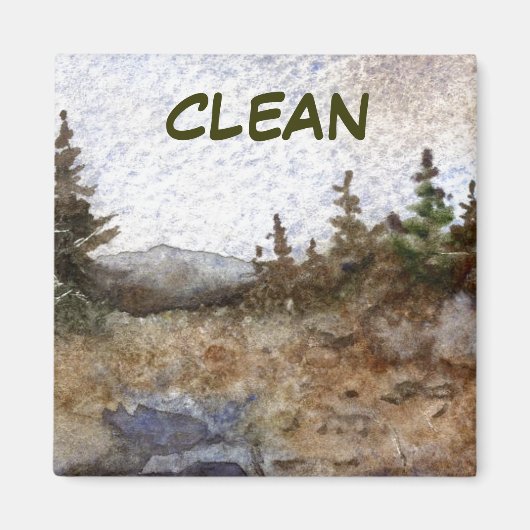 Dish Washer Status Magnet Magneet (Voorkant)