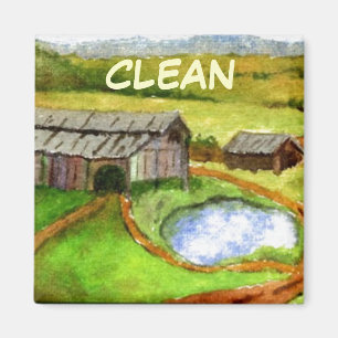 Dish Washer Status Magnet Magneet