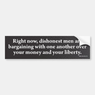 Dishonest Mannen Bumpersticker