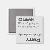 Dishwasmachine Clean Dirty Magnet Funny Magneet (Voorkant / Achterkant)