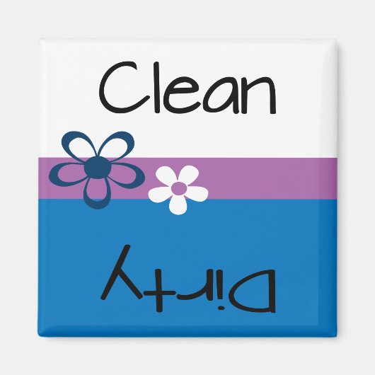 Dishwasmachine Clean Dirty Magnet Magneet (Voorkant)