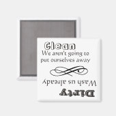 Dishwasmachine Clean Dirty Magnet Magneet (Voorkant / Achterkant)