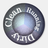 Dishwasmachine Clean Dirty Running Organisator Magneet (Voorkant)