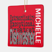 Dishwasmachine Extraordinaire CUSTOM Keramisch Ornament (Links)