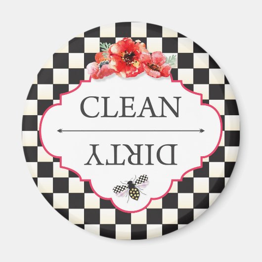 Dishwasmachine Magnet Clean Dirty Magneet (Voorkant)