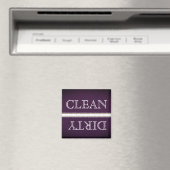Dishwasmachine Magnet Clean en Dirty Brown & White Magneet (Insitu (Vaatwasser))