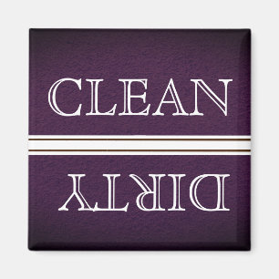 Dishwasmachine Magnet Clean en Dirty Brown & White Magneet