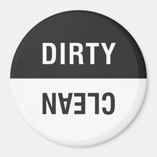 Dishwasmachine Magnet Dirty Clean Sign of Notifica Magneet (Voorkant)
