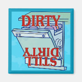 Dishwasmachine Magnet, DIRTY Magneet (Voorkant)