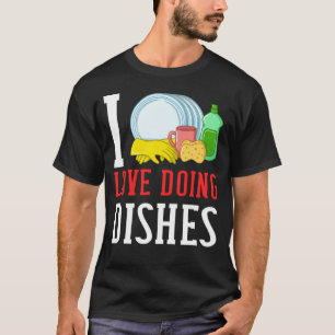 Dishwasmachine wasmachine Gift Job Dish Washing T-shirt