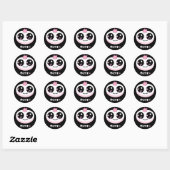 Disie Cute Monster Ronde Sticker (Vel)