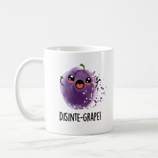 Disinte-druif Funny Disintegration Grape Pun Koffiemok (Links)