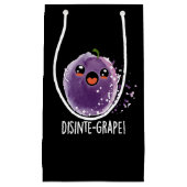 Disinte druif Funny Grape Pun Dark BG Klein Cadeauzakje (Voorkant)