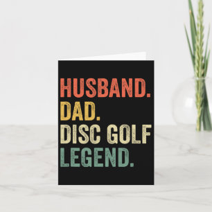 Disk Golf Funny Husband Dad Legend Vintage Frisbee Kaart