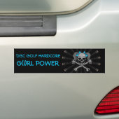DISK GOLF HARDCORE G(i)RL POWER Bumpersticker (Op auto)
