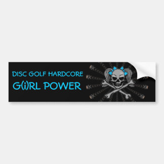 DISK GOLF HARDCORE G(i)RL POWER Bumpersticker