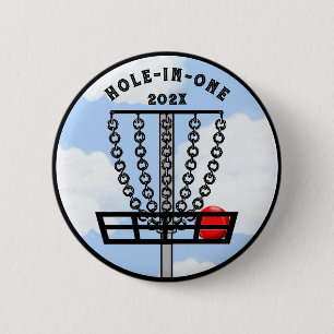 Disk Golf Hole-in-One Gift Ronde Button 5,7 Cm