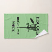 Disk Golf me rend heureux Disk Golf (Serviette à main)