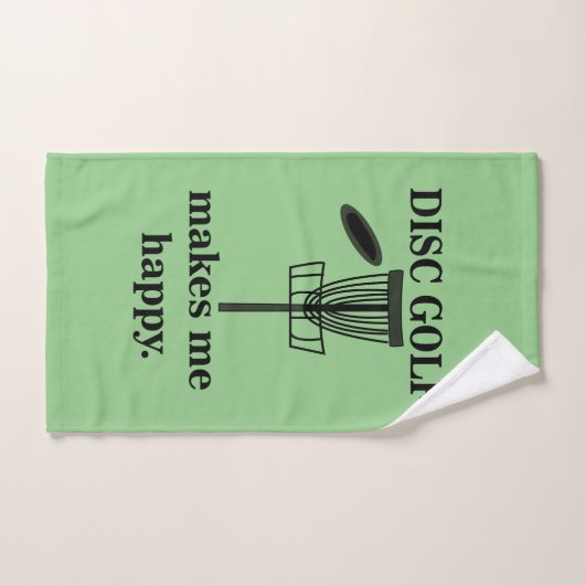 Disk Golf me rend heureux Disk Golf (Serviette à main)