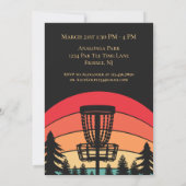 Disk Golf Par Tee Frisbee Golf Invitation Annivers (Dos)