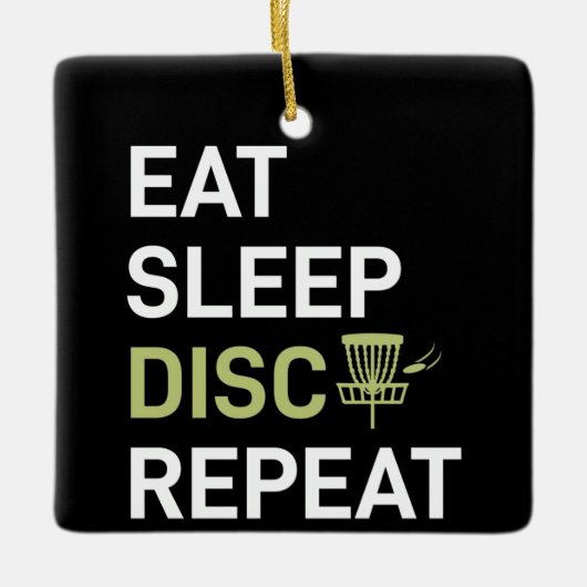 Disk Golf Player | Eat Sleep Disk Golf Repo Keramisch Ornament (Voorkant)