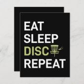 Disk Golf Player | Eat Sleep Disk Golf Repo Notitiekaartje (Voorkant / Achterkant)