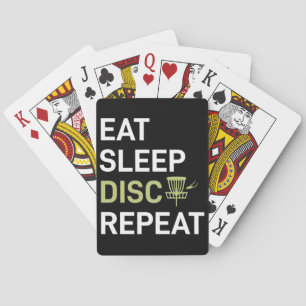 Disk Golf Player   Eat Sleep Disk Golf Repo Pokerkaarten