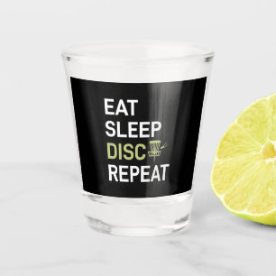 Disk Golf Player Eat Sleep Disk Golf Repo Shot Glas