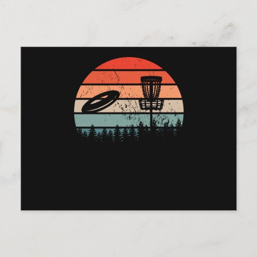 Disk Golf Retro Briefkaart (Voorkant)