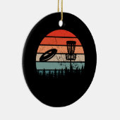 Disk Golf Retro Keramisch Ornament (Rechts)